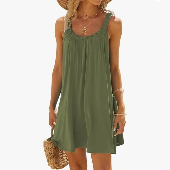 Amazon | Swim | Jar Of Love Dark Green Swim Suit Cover Up Beach Dress |  Poshmark